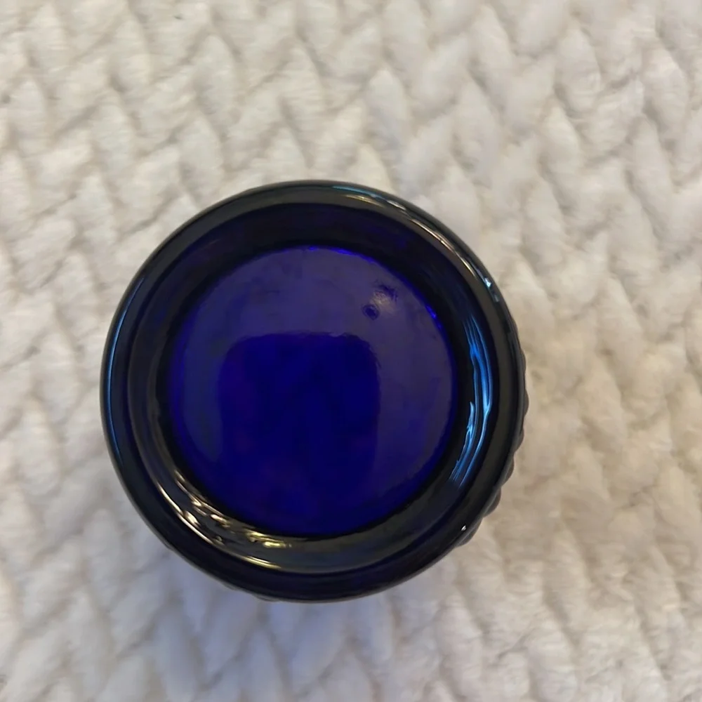 Vintage Westmoreland Elegant Cobalt Blue Toothpick Holder Vase Mid Century